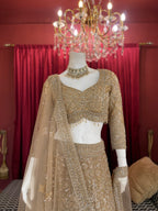 Golden Hand Work Lehenga Set