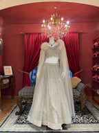 Feathered Cape Style Lehenga Set
