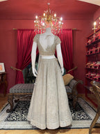 Feathered Cape Style Lehenga Set