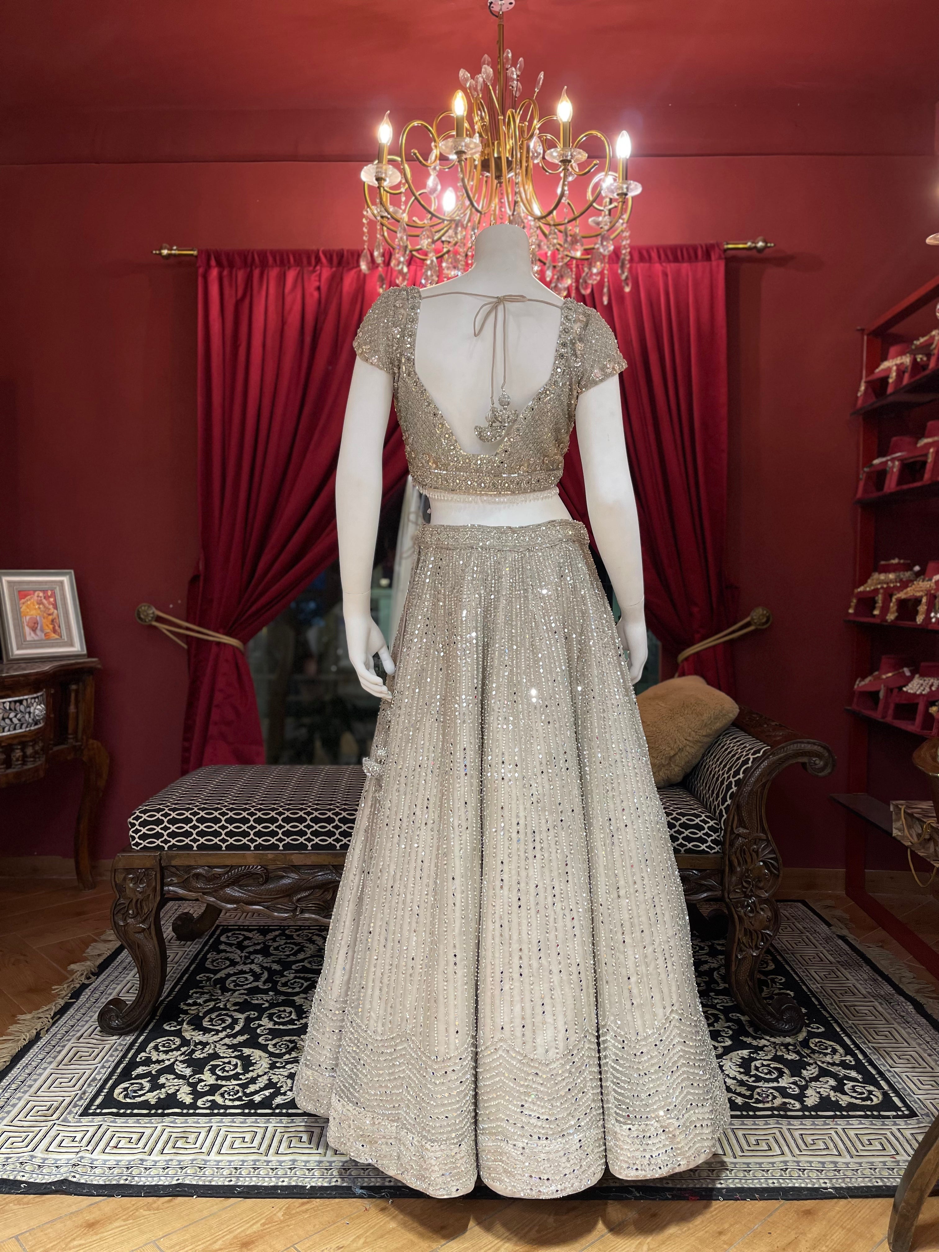 Feathered Cape Style Lehenga Set
