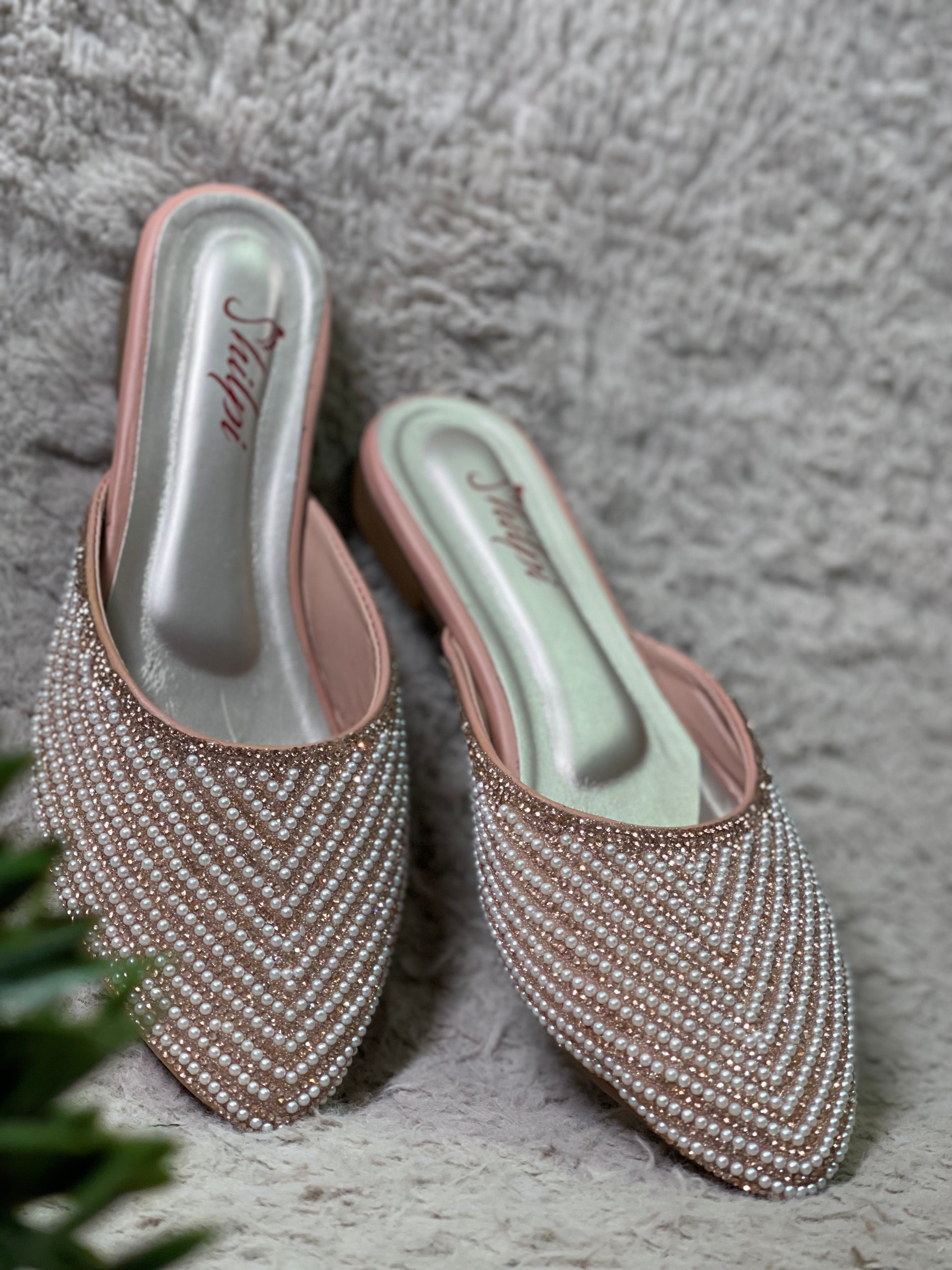 Pastel Pink With White Stones