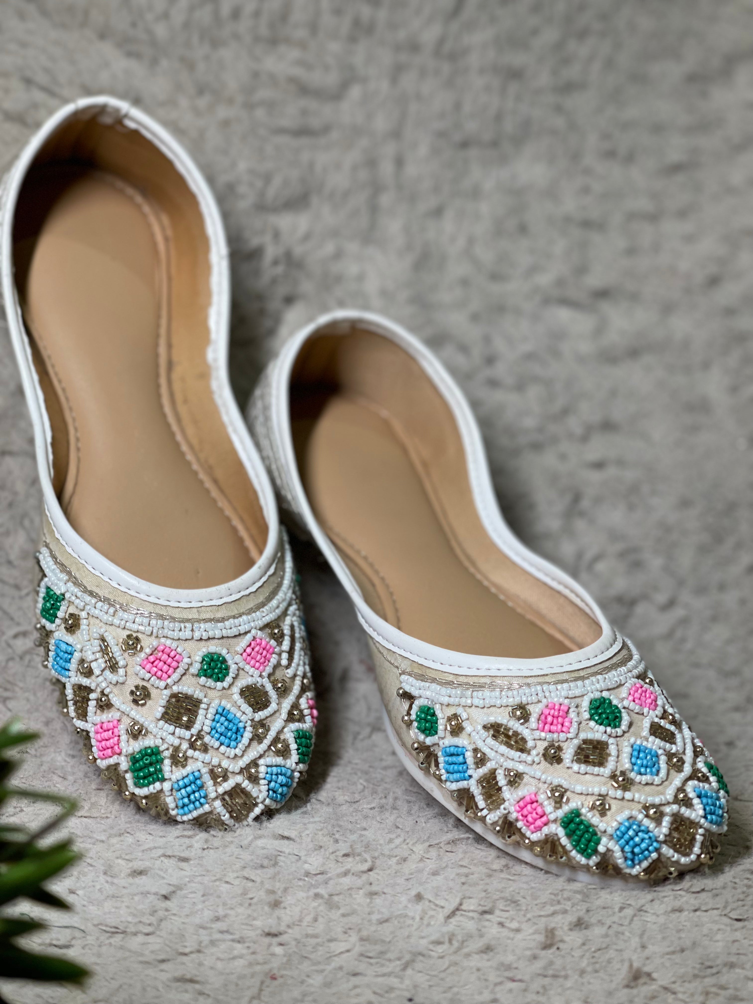 Ivory With Colourful Bead Work