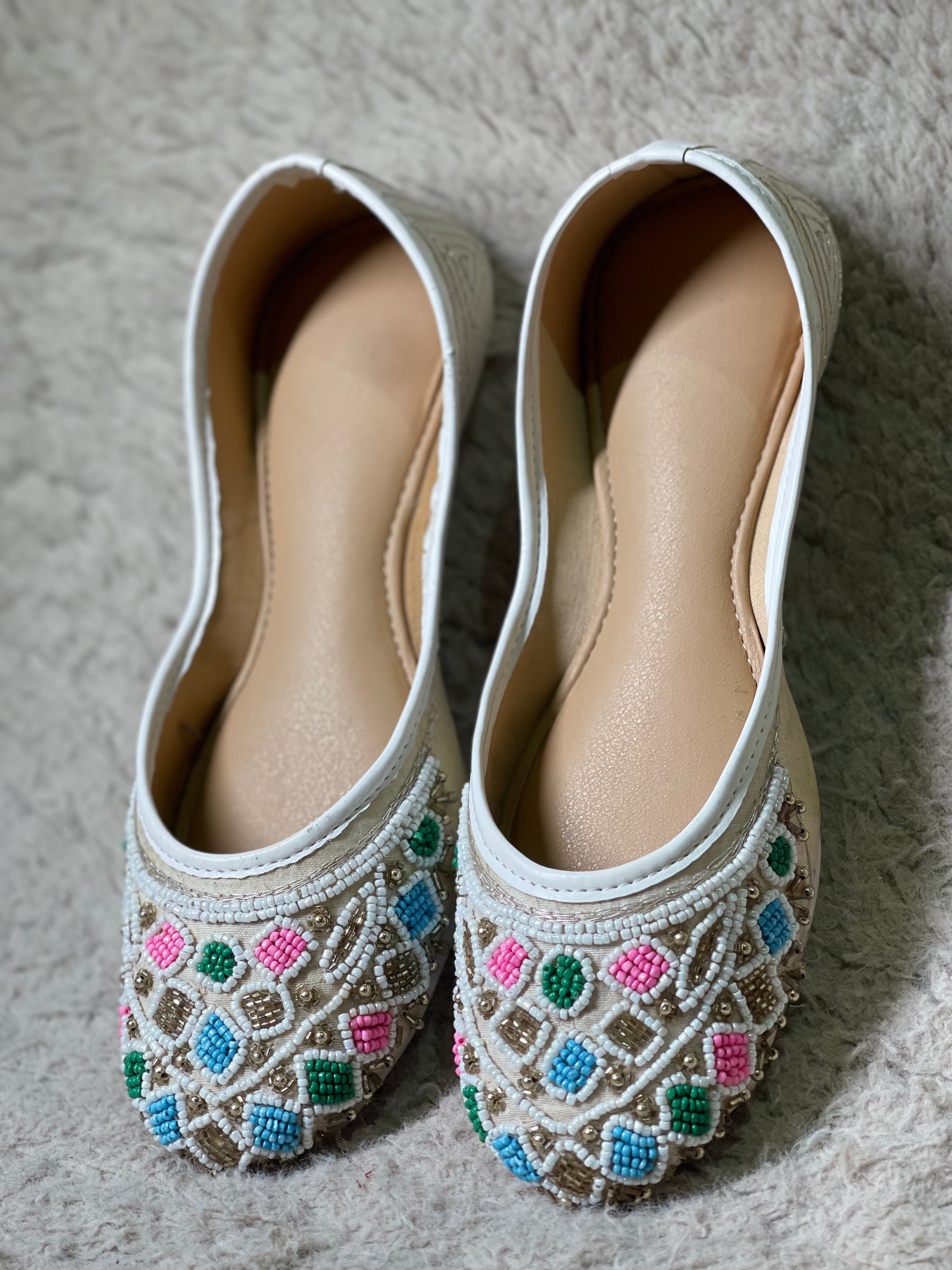 Ivory With Colourful Bead Work