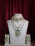 Emerald Polki Kundan Double Layered With Choker