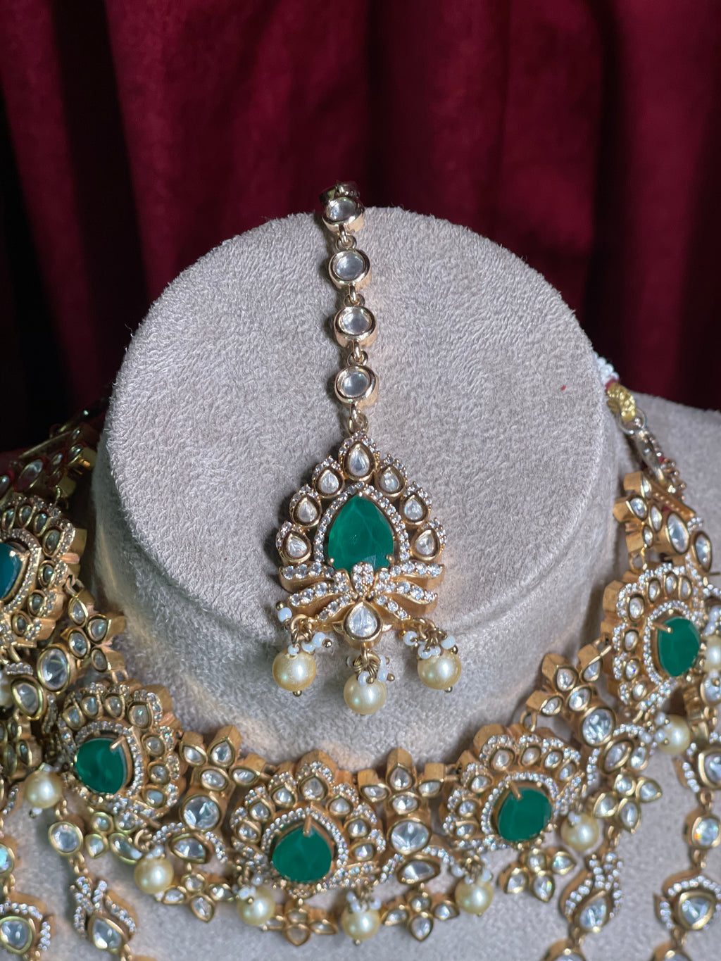 Emerald Polki Kundan Double Layered With Choker