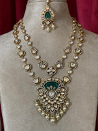 Emerald Polki Kundan Double Layered With Choker