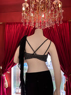 Midnight Black Ruffle Saree X Pranali Mistry