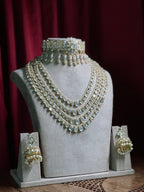 Four Layerd Mozonite Kundan With Choker