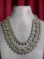 Three Layered Antique Mozonite Polki