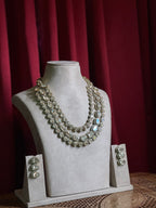 Three Layered Antique Mozonite Polki