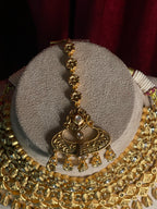 Gold Finish Polki Bridal Set