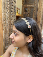 Red Kundan Hairband