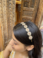 Red Kundan Hairband