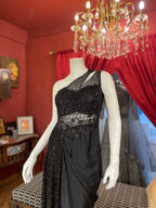 Black One-Shoulder Gown