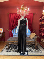 Black One-Shoulder Gown