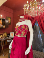 Floral Corset Sea Shell Lehenga Set X Orepiya