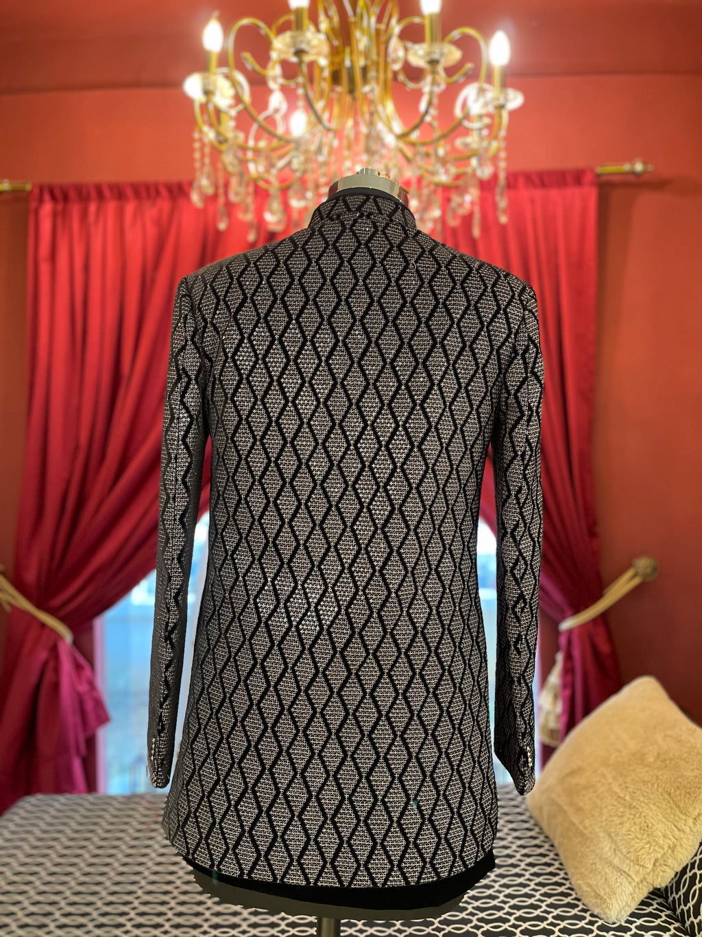 Black Jodhpuri With Silver Embroidery