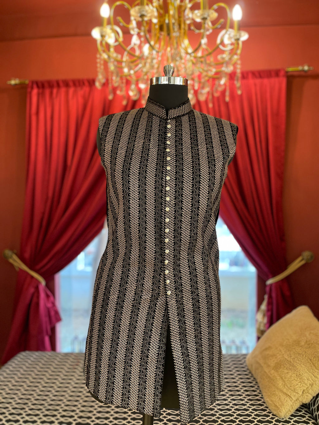 Black Jodhpuri With Silver Embroidery