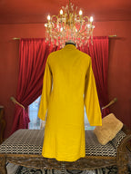 Intricate patchwork-inspired Yellow Jacket with Kurta