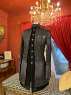 Black Jodhpuri with Metallic Embellished Ombre