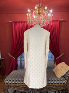 Ivory Sherwani Thread Work with Hint of Sequin