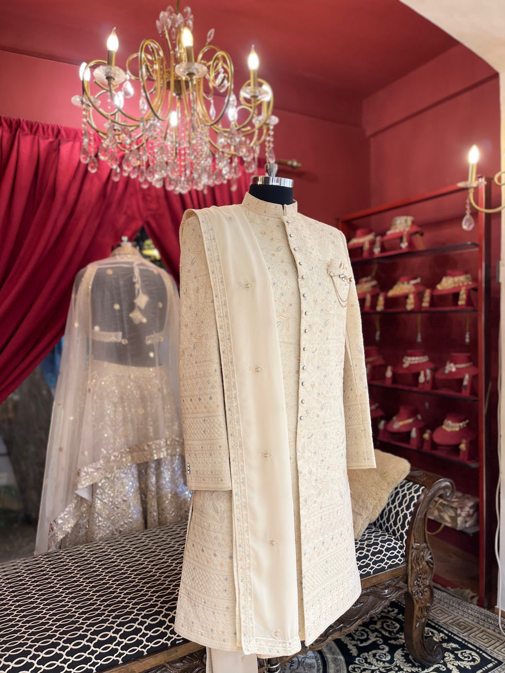 Ivory Threadwork Sherwani