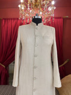 Ivory Tonal Sequin Sherwani