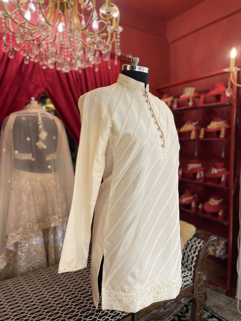 Ivory Jodhpuri Style Bandhgala with Koti