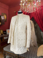 Ivory Jodhpuri Style Bandhgala with Koti