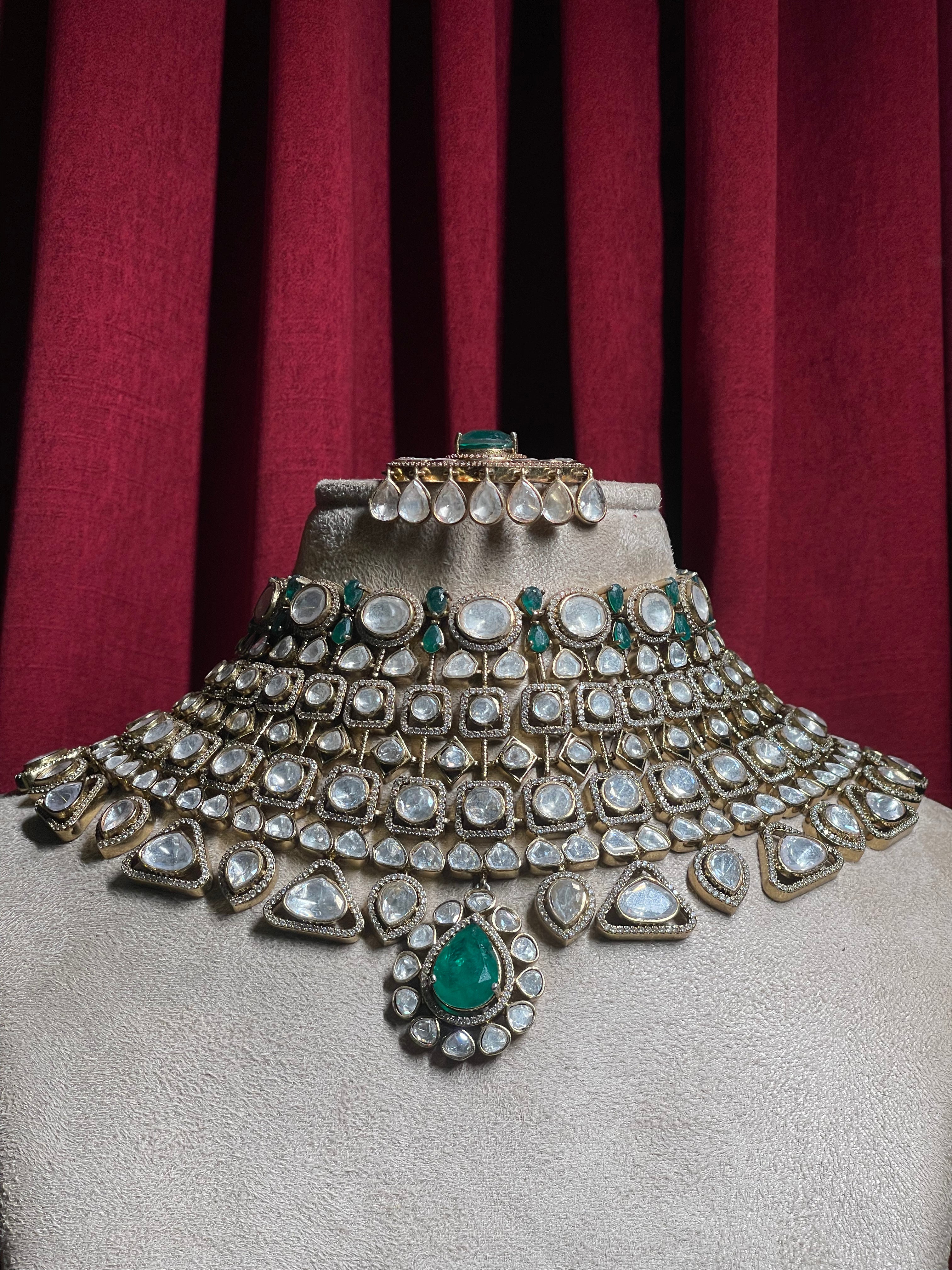 Emerald Polki Choker
