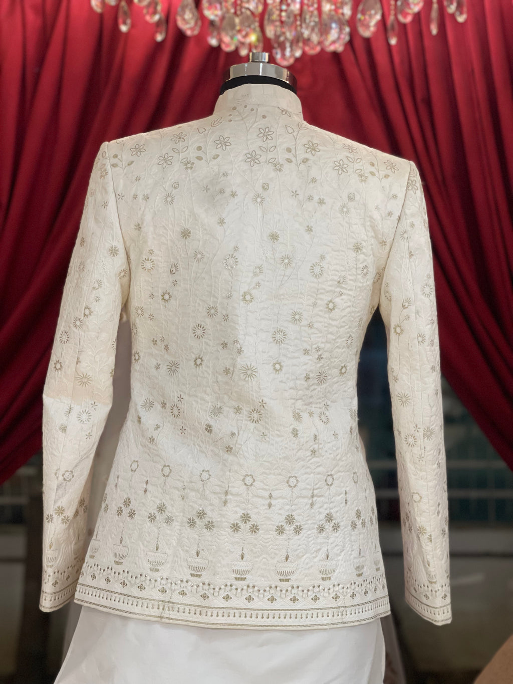 Ivory Jodhpuri Style Bandhgala with Koti