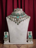 Mint Green Kundan Statement Set