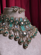 Mint Green Kundan Statement Set