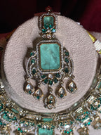 Mint Green Kundan Statement Set