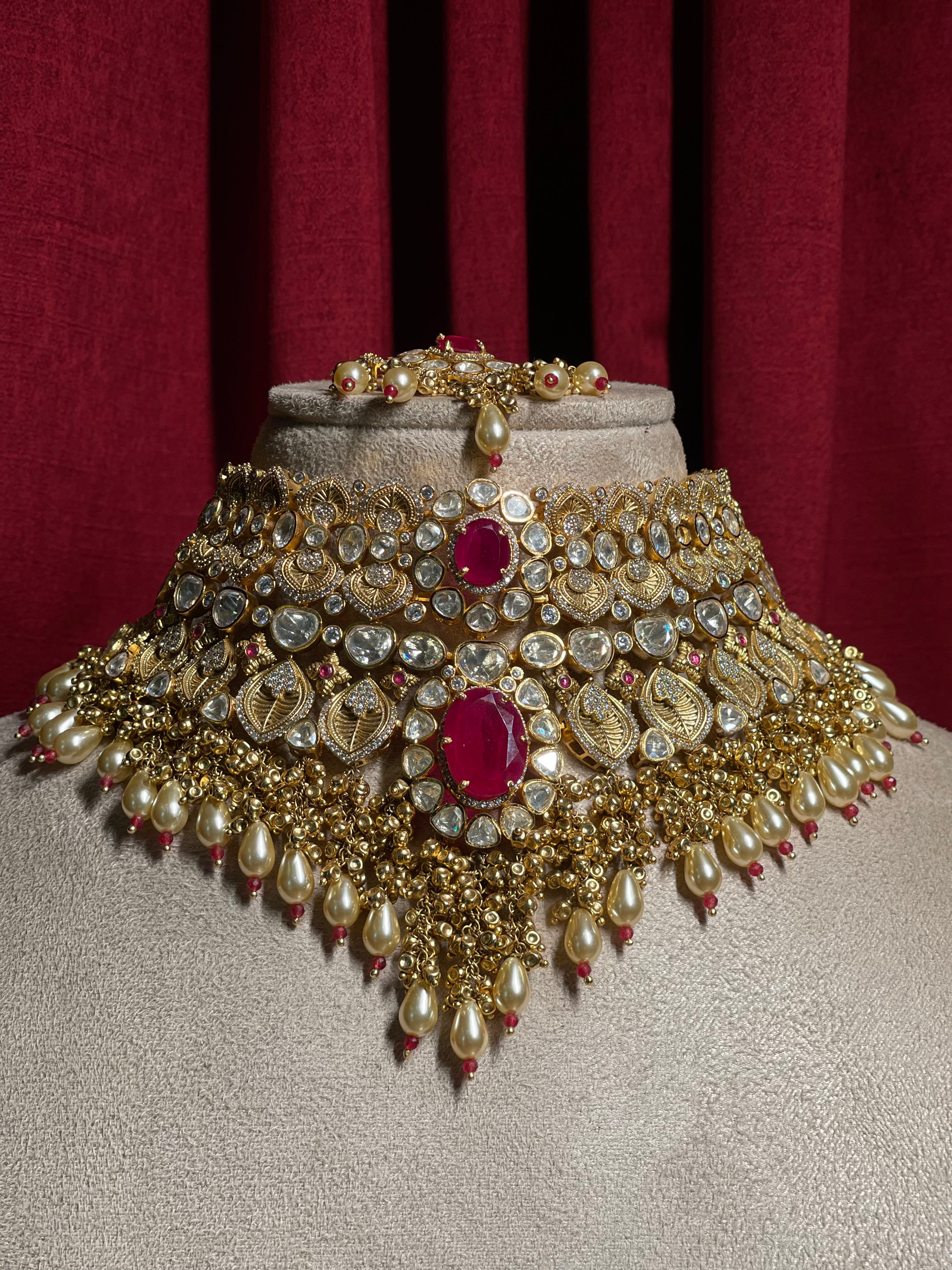 Ruby Polki Choker