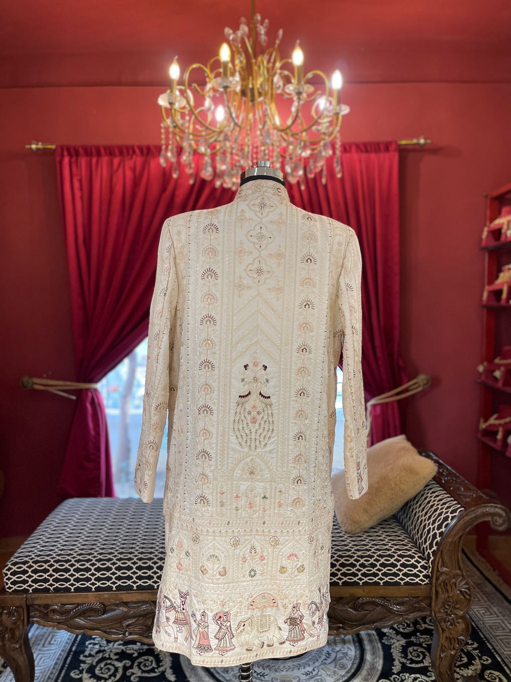 Ivory Sherwani Heritage Inspired Work
