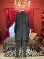 Green Indowestern With Textured Pleats