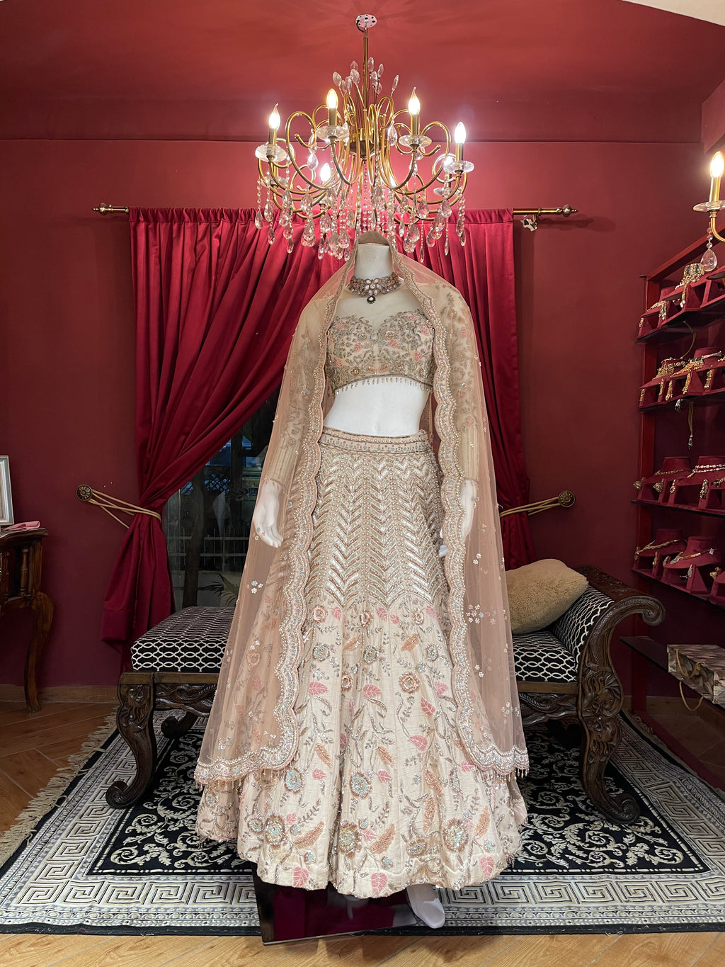 Rose Gold Bridal Lehenga