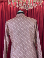 Onion Pink Woven Motifs Kurta