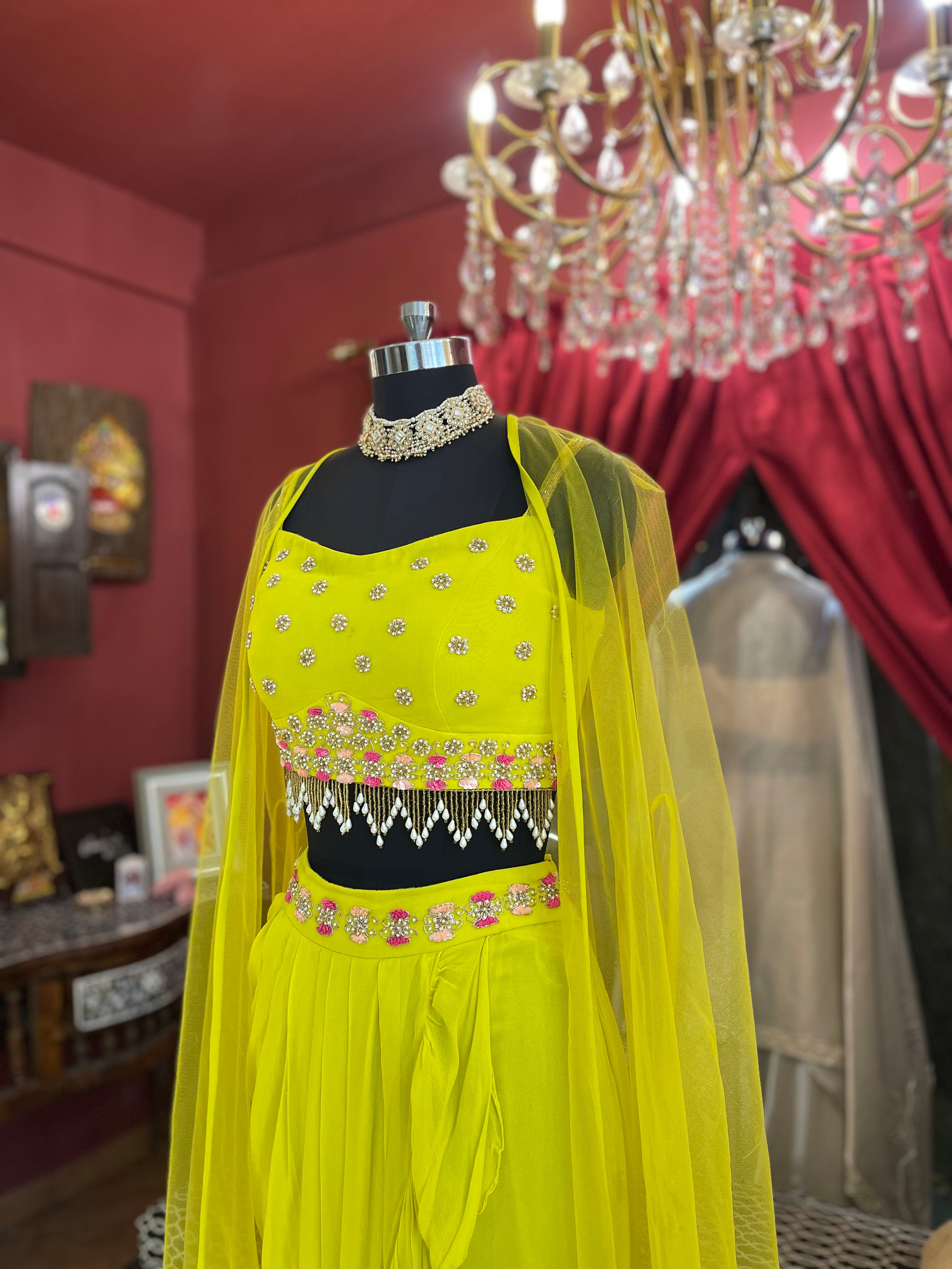 Lemon Pearl Drape set