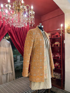Rust Jacket Indo Western Set 3 Piece