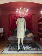 Mint Ivory Nehru Jacket Set