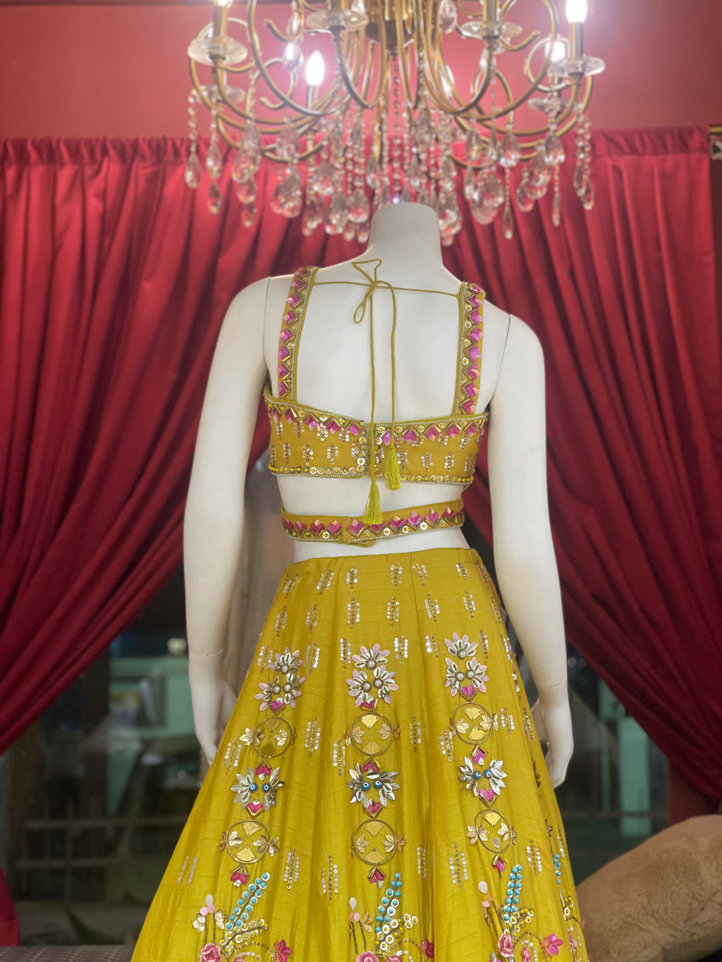 Yellow Haldi Papa Don't Preach Lehenga Set