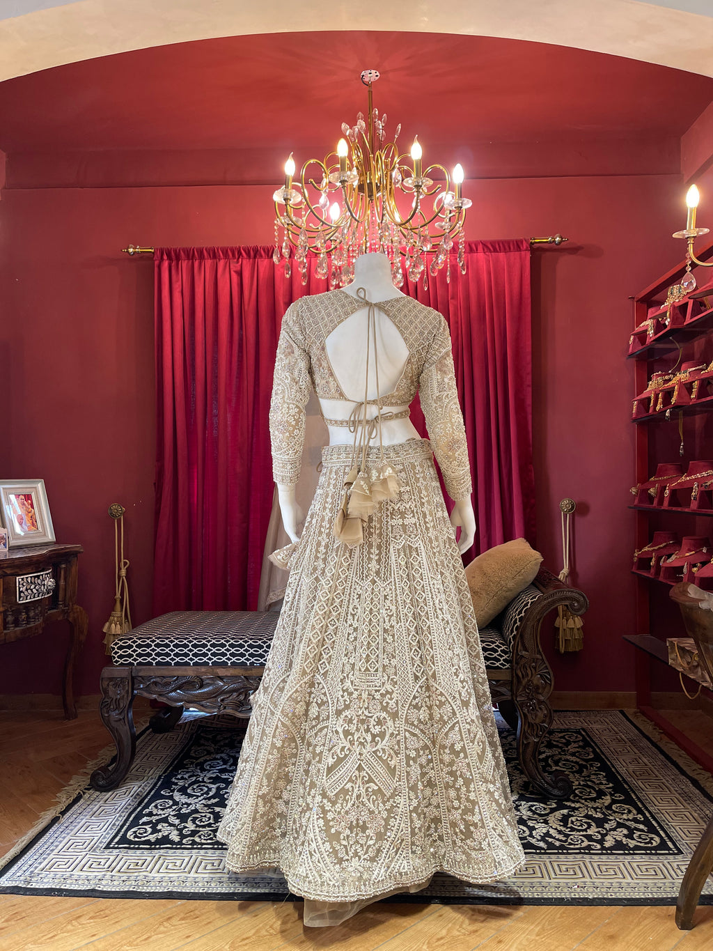 Ivory Work Lehenga Set