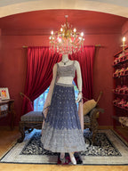 Lialac With Silver Work Lehenga Set