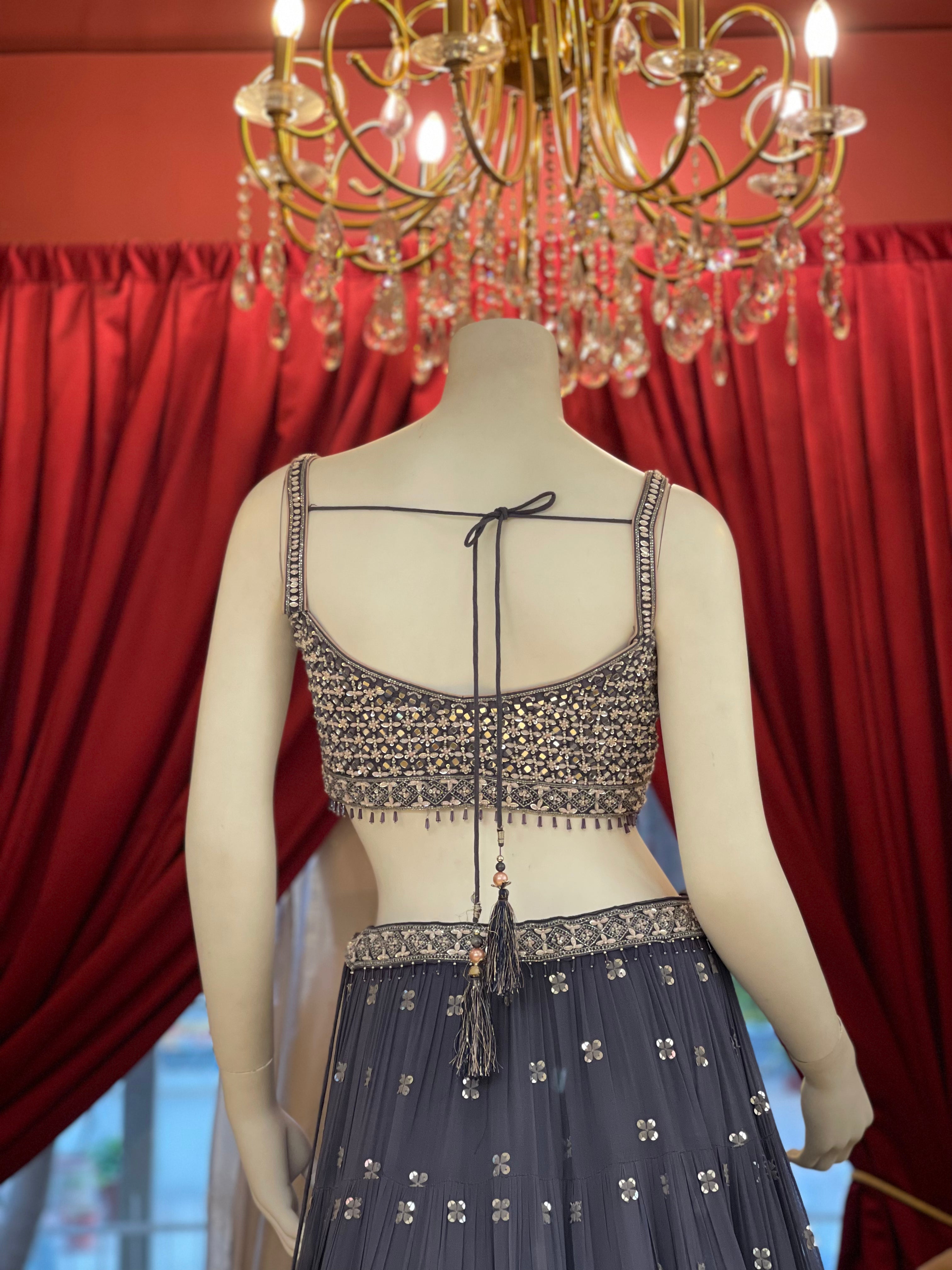 Midnight Bloom Lehenga Set