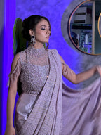 Pearl Symphony Lavender Draping Saree