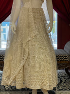 Ivory Hand Embroidered Lehenga Set