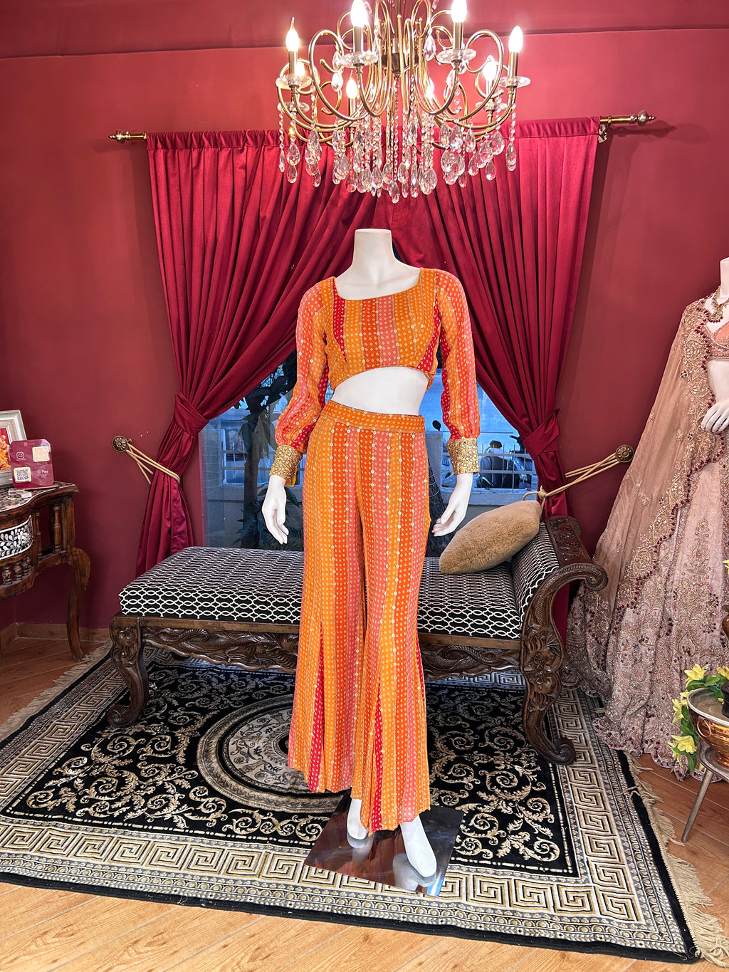 Rust Orange Festive Co-ord Set X Orepiya