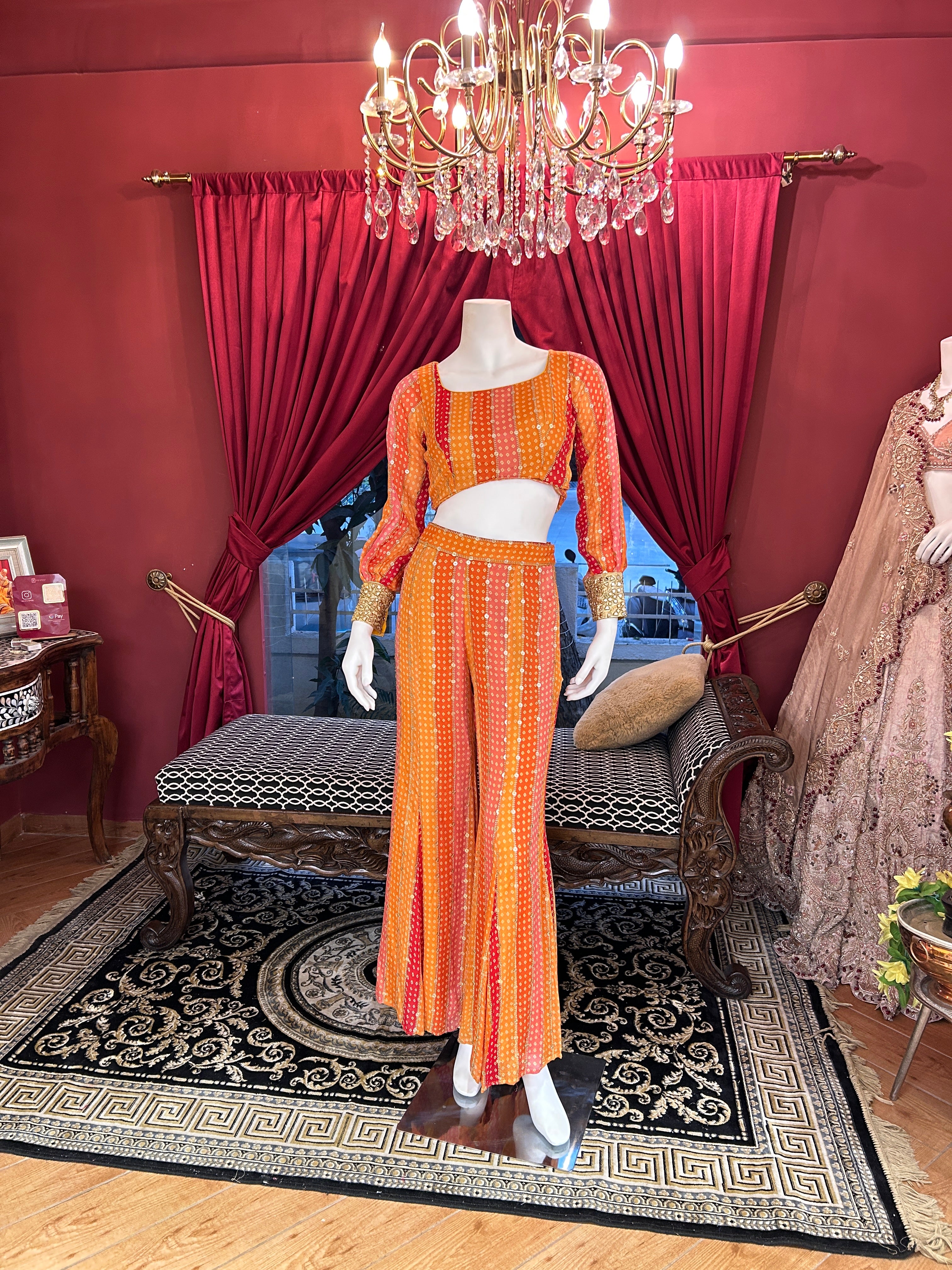 Rust Orange Festive Co-ord Set